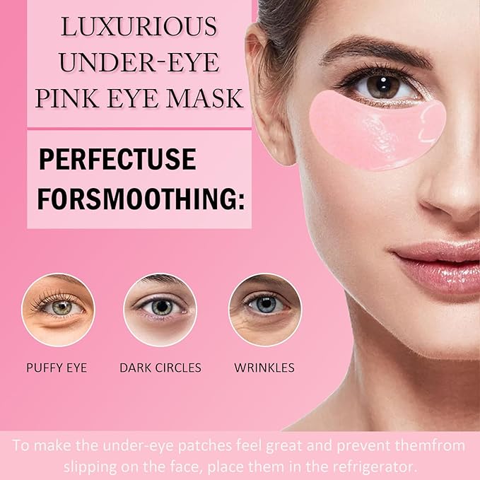 Sulily 30 Pairs Lip Mask & Under Eye Patches, Pink Collagen Eye Mask Pads, Lip Mask Skincare, Birthday Gifts, Bridesmaid Gifts, Bridal Shower Gifts, Spa Gifts for Women, Bulk Gifts, Party Favors
