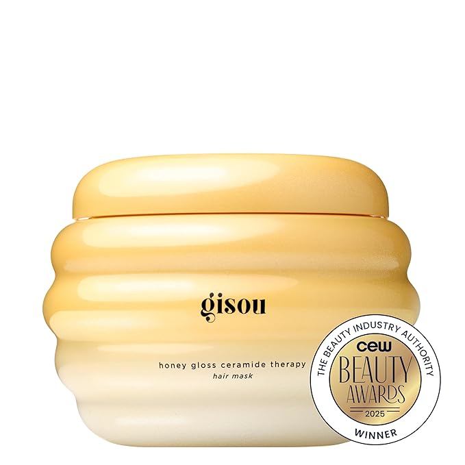 Gisou Honey Gloss Ceramide Therapy Hair Mask Mini – Deep Repair & Hydration with Mirsalehi Honey, Ceramides & Hyaluronic Acid, 2.5 Fl Oz