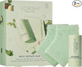VOESH Heel Repair Duo, Solemate Heel Repair Balm & Moisturizing Heel Socks, Cracked Heel Stick Balm, Foot Care for Men & Women, At-Home Foot Care, Fuzzy Heel Socks, Toeless Spa Socks