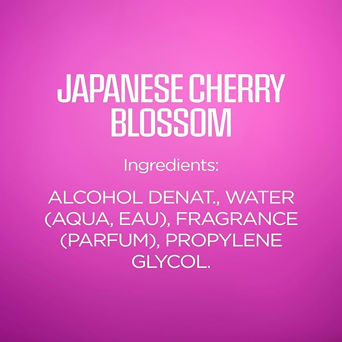 Body Fantasies Signature Fragrance Body Spray, Japanese Cherry Blossom, 8 fl oz (Pack of 2)