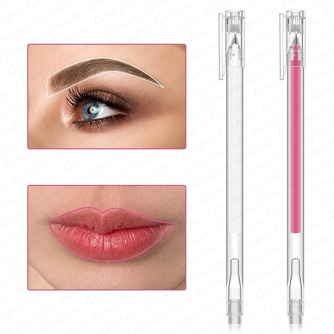 Guapa Eyebrow Ruler Stencils Easy Mapping Shaping Sticker Stencil Microblading Measure Tool Brow Shape Design Positioning Stickers for Permanent Makeup (White Set 1)