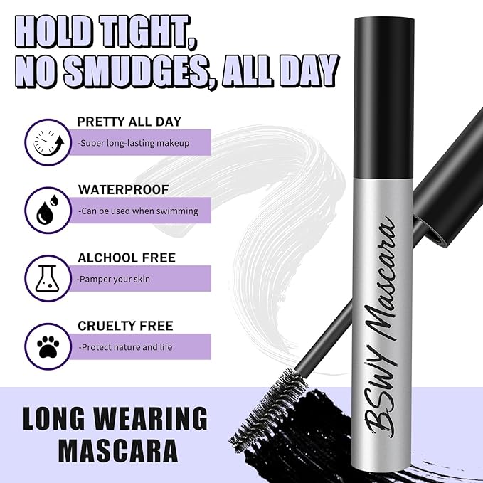 Telescopic Tubing Mascara for Women 60 Plus - Sky High Lift, Waterproof, Nourishing Essence, Gentle Lash Definition