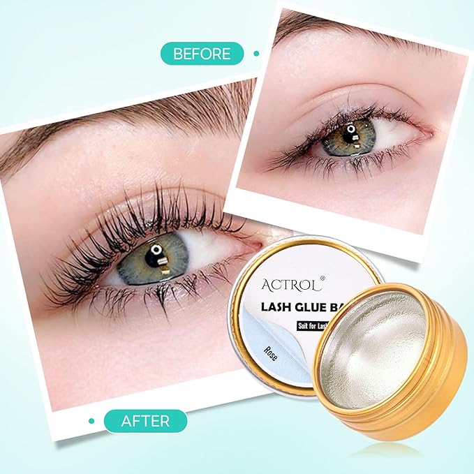 Lash Lift Glue Balm Eyelash Lifting Perm Rose Strong Hold Lash&Brow Perm Glue Balm Brow Adhesive Powerful Sticky Brow Lamination 0.35Oz/10G