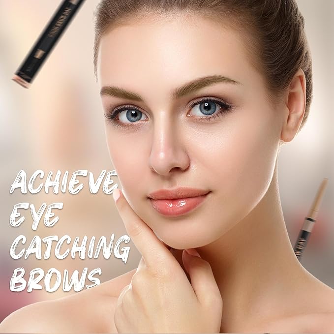 Profusion Cosmetics Dual-Ended Ultra-Fine Eyebrow Pencil -Good Brow Day Long-Wearing Brow Definer with Spoolie Brush for Blonde, Brown & Black Hair, Instant Brow Fixing Beauty Tool, Blonde