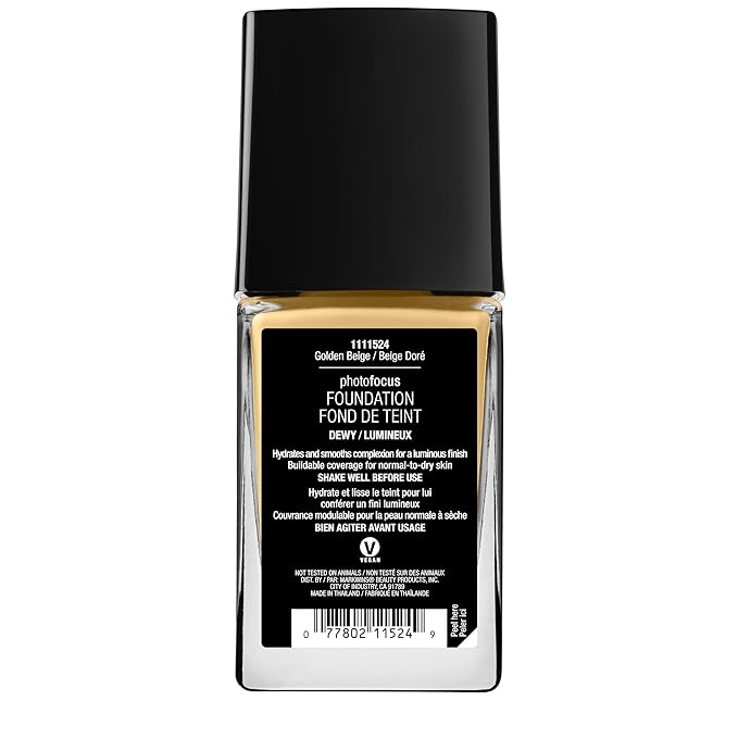 wet n wild Photo Focus Dewy Foundation Golden Beige (Pack of 2)