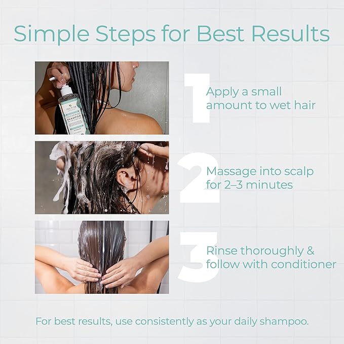 Tree To Tub Biotin Fine Hair Thickening Shampoo for Thicker, Fuller Volume - Gentle Volumizing Sulfate Free Argan Oil Shampoo for Women & Men w/Caffeine, Organic Saw Palmetto, All Natural Tea Tree