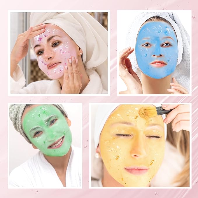 LUCKY CAT Jelly Mask for Facials Professional, Hydrating & Moisturizing Peel-Off Gel Jelly Face Mask Skin Care for Deep Hydration & Glow, Professional Spa Use for All Skin Types 23 Fl Oz (Rose)