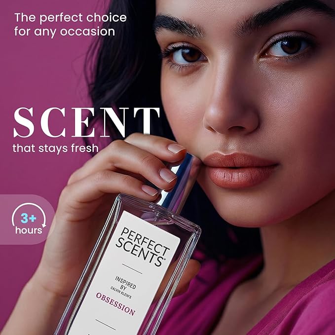 Perfect Scents Fragrances, Inspired by Calvin Klein’s Obsession, Women’s Eau de Toilette, CLEAN, Vegan, Paraben-Free, Phthalate-Free, Never Tested on Animals, 3.4 Fluid Ounces