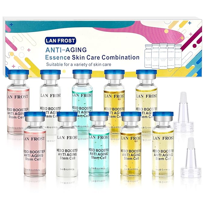 Exosomes for Skin Starter Kit Anti-Aging Hydration Serum Skincare Set, 10 vials Hydration Acid Ampoule Essence Intensive Treatment Booster Kit