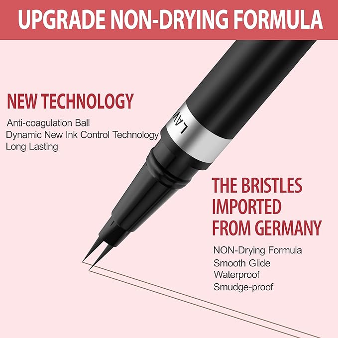 Eyebrow Pencil, 2-in-1 Waterproof Eyebrow Pen, with 2 Tip Microblading Eyebrow Pencil and Ultra-Precise Brow Pencil, with Eyebrow Brush, Eyebrow Pencils for Women, Natural Hair-Like Brows - Brown