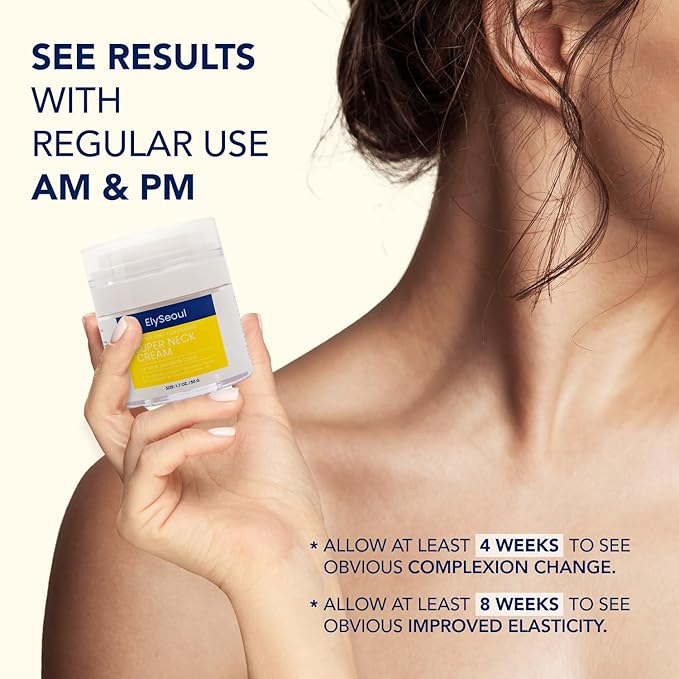 ElySeoul Korean Neck Cream for Firming & Tightening: Neck & Chest Anti-Aging Treatment for Crepey Sagging Skin & Wrinkles