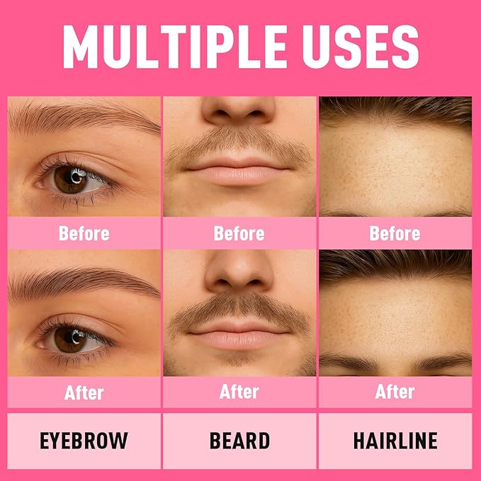 SUSIKEKI Dual Ended Microblading Eyebrow Pen - 2 in 1 Liquid Eyebrow Pencil with Brow-Fection Angled Brush & Precise Detail Brush-Tip, Shapes & Fills HairLike Looking Brows, Lasts All-Day, Soft Black