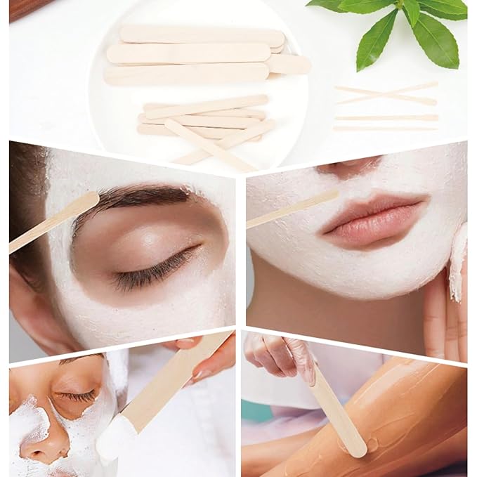 EWVVSS 4 Style 1000 Pcs Waxing Sticks Assorted Wax Applicator Sticks for Body Legs Face with Small Medium Large Sizes Wood Popsicle Sticks for Waxing Or Wood Craft Sticks