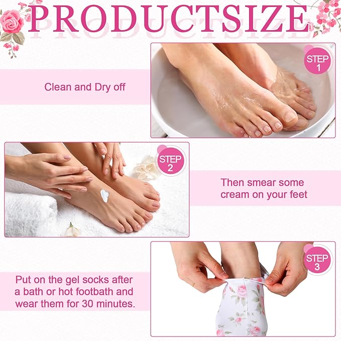 12 Pairs Moisturizing Socks Overnight for Dry Feet Spa Lotion Sleeping Socks Cosmetic Moisturizing Dry Feet Healing Care for Cracked Skin Women Men