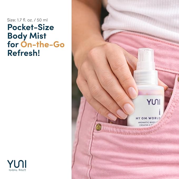 YUNI Travel Size Aromatherapy Body Mist | Essential Oil Spray for Stress Relief | Essential Mist Spray | Bergamot & Neroli | Body Spray