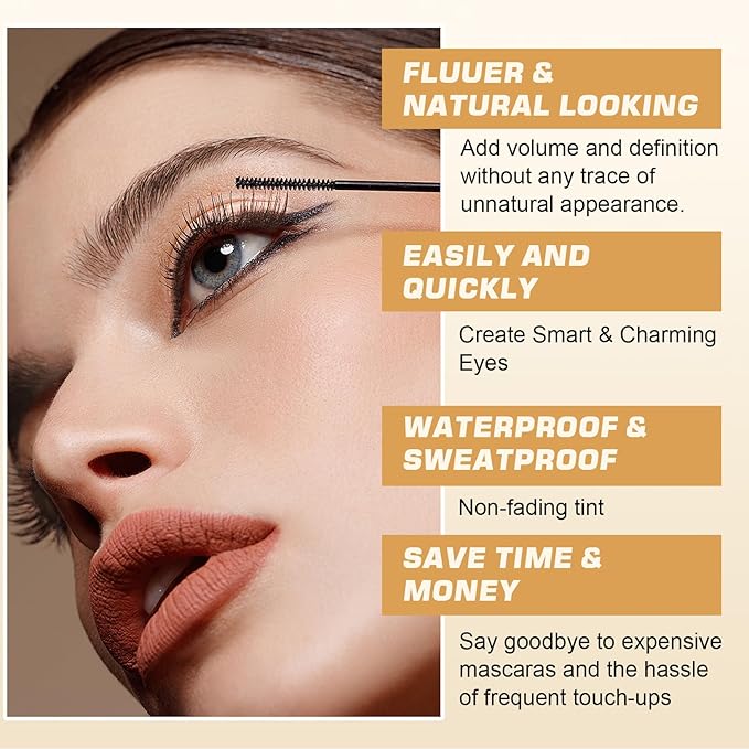Eyelash & Eyebrow Color Kit, 2 in 1 Professional Lash & Brow Color Kit, Easy to Use with Natural Results, DIY Hair Coloring Eye Lash & Eye Brow Set for Beginner Salon Beauty 7ml (Coffee/Dark Brown)