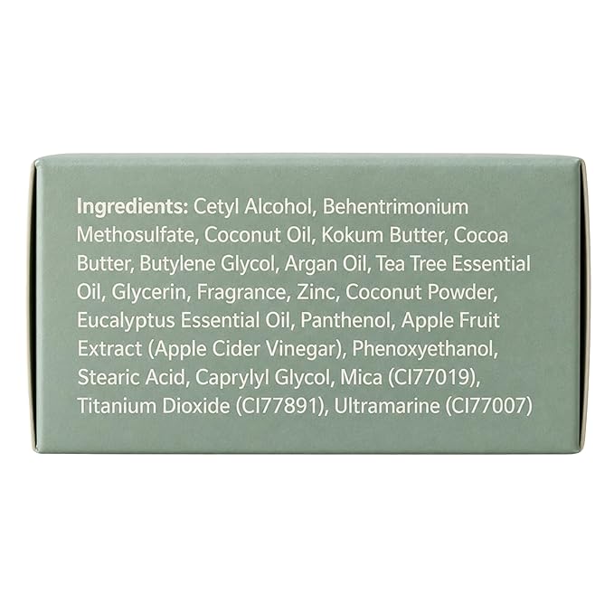 Otter co. Tea Tree Conditioner Bar for Dry, Itchy, Flaky Scalp – Soothe and Hydrate – Zinc, Apple Cider Vinegar, Moisturizing Bar Conditioner – Vegan, Natural, Sulfate Free – All Hair Types, USA Made