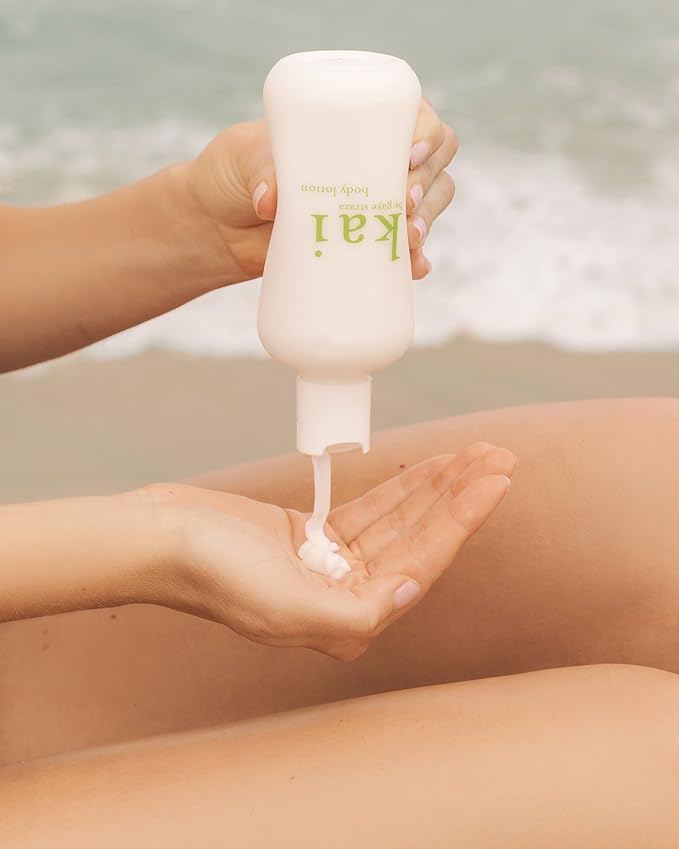 kai body lotion - shea butter, extracts of cucumber, comfrey and ivy, scented with the fresh, clean signature fragrance & rose absolute, vegan, cruelty free, made in the usa. 8 Fl Oz.