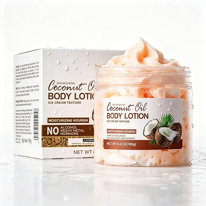 Lightweight Daily Body Moisturizer 180g – Soft Texture, Pleasant Scent for Normal Skin Coconut Oil One Size