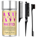 AnWoor 4Pcs Edge Brush Slick Back Hair Stick, Hair Wax Stick for Flyaways, Slick Back Hair Brush for Smoothing Baby Hair, Rat Tail Combs Parting Combs for Braiding Hair, Teasing Brush for Fluffy Hair
