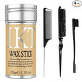 SOVONCARE 4 Pcs Hair Wax Stick for Flyaways with Brushes – Slick Back Hair Stick Wax for Women & Kids | Lightweight, Non-Greasy Hair Gel Stick for Sleek & Smooth Styles 2.7 Oz