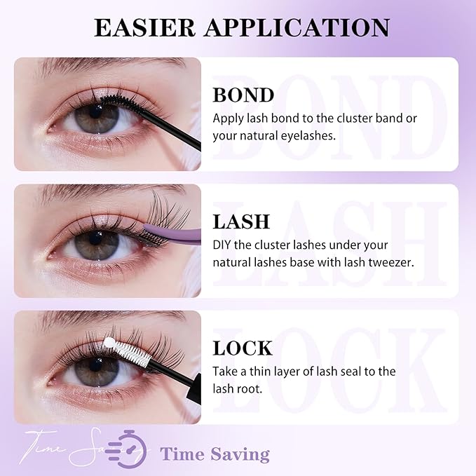 B&Q Wispy Lash Clusters Full B01,Eyelash Clusters 156PCS Comfortable band Cluster Eyelash Extensions,8-18mm Volume Individual Lashes Lightweight D Curl Lash Clusters Soft Eyelashes Natural Look(B01)