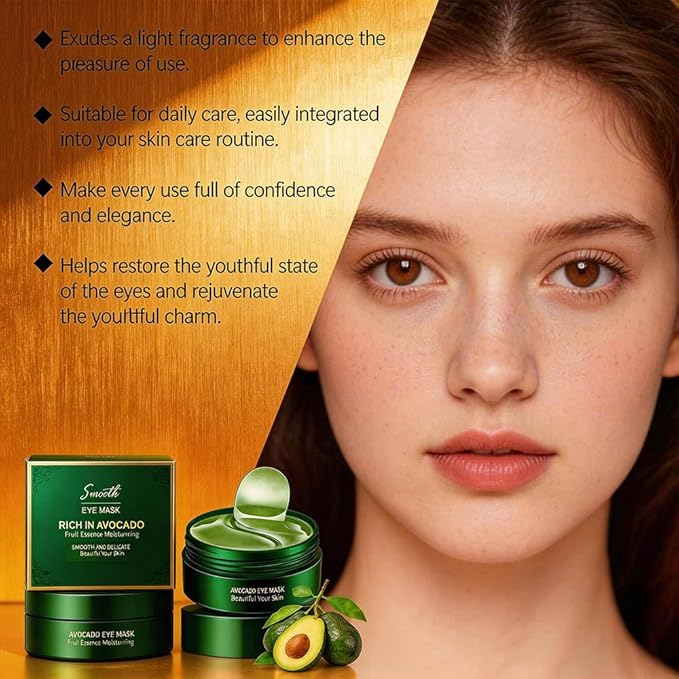 120PCS Avocado Eye Patches, Reduce Fine Lines and Wrinkles, Moisturizing Nourishing Eye Treatment Mask, Improving Eye Skin Dryness (Avocado Eye Cream)