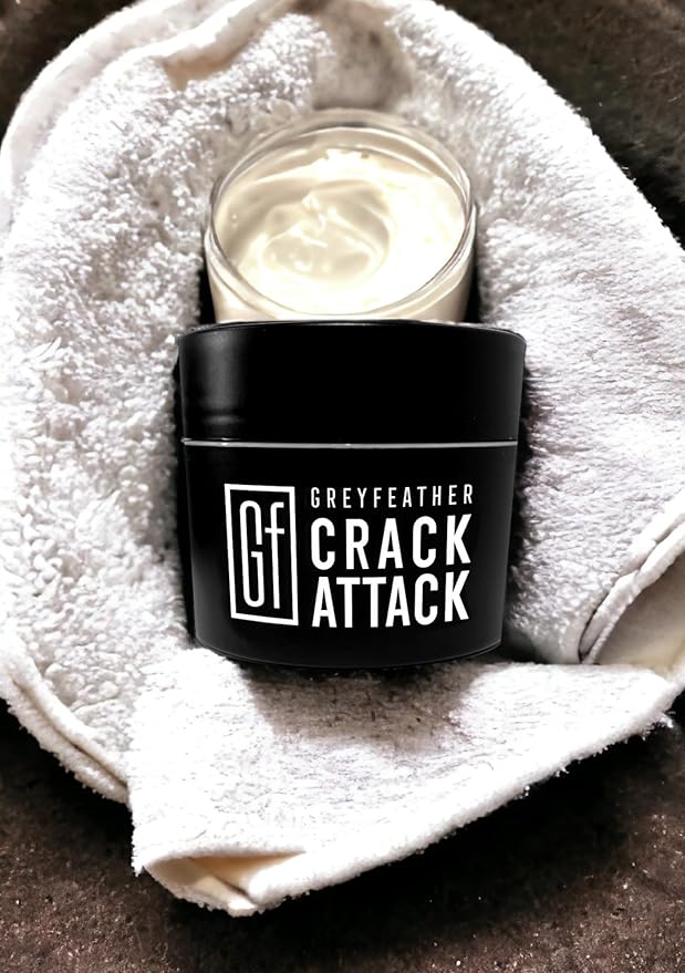Greyfeather Crack Attack Hand Cream for Dry Cracked Hands – Working Hands Cream Travel Size with Shea Butter & Vitamin E – Non-Greasy Fast Absorbing Intensive Hand Lotion & Moisturizer for Men Women