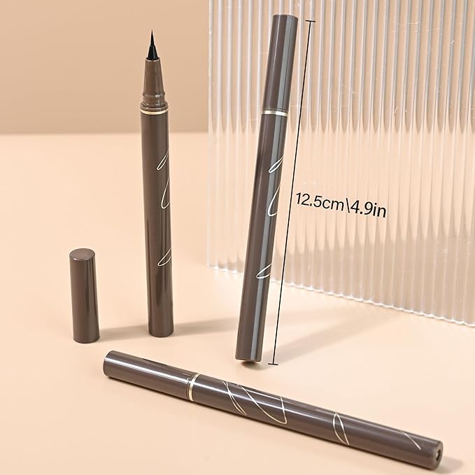Ultra Fine Liquid Eyeliner Set，4 Pack Matte Black EyeLiners Pencils，Eye Ink Liner-Precision Tip for Winged and Inner Corner Makeup，Long Lasting，Quick-Dry，Waterproof ，Easy to Apply for Beginners
