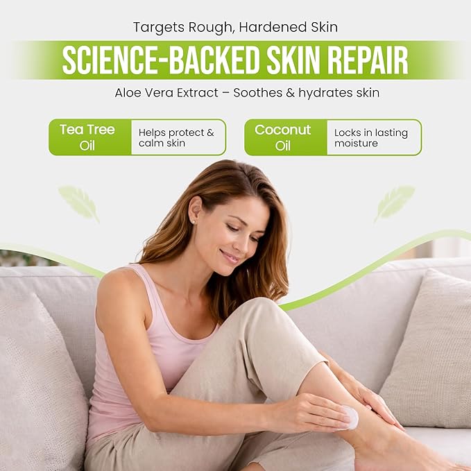 CLEAR 20, 20% Urea Gel, 4 oz w/ Tea Tree & Coconut Oil, Aloe Vera Extract, Callus & Corn Remover Moisturizes & Softens Cracked Heels, Feet, Elbows, Hands, Nails, Superior hydration to Urea Creams