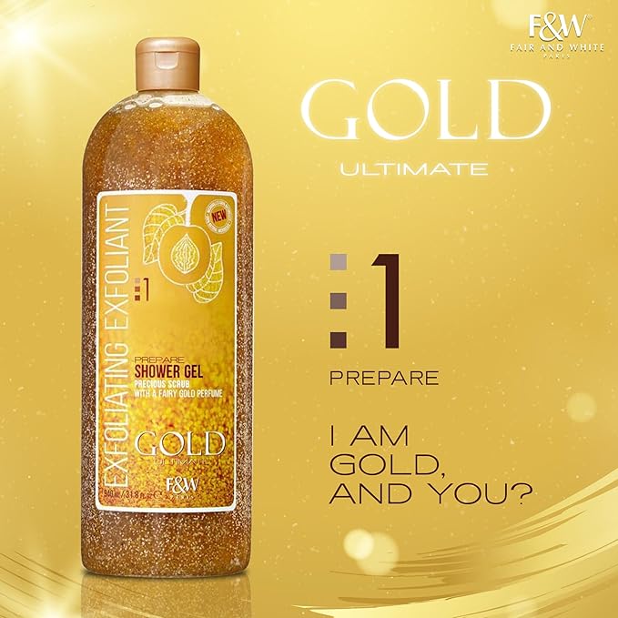 FAIR & WHITE Gold Precious Scrub Exfoliating Body Wash 31.8 fl. oz. / 940 ml