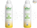 Alba Botanica Sensitive Sunscreen Spray for Face and Body, Fragrance-Free, Broad Spectrum SPF 50, Water Resistant, 5 fl. oz. Bottle (Pack of 2)