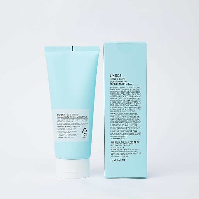 GANGNAM GLOW Rejunol Mucin PDRN Facial Cream 6.76 floz - 91.5% Snail Mucin Moisturizer with Hyaluronic Acid & Panthenol I Korean Skin Care I Face Moisturizer for Women | Salmon DNA