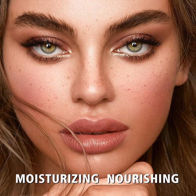 MAKI YIKA Moisture Nude Lipstick for Women Hydrate Tinted Lip Balm for Mother's Day Dry Cracked Lips Sheer Lipstick Lip Tinted Glossy Finish,MA055 Mica Nude
