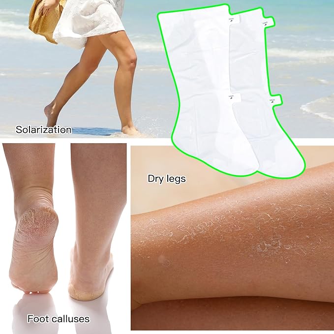 3 Pairs Hydrating Long Leg Feet Mask,Long Leg Feet Masque,Feet Peeling Mask,Moisturizing Nourishing Exfoliating Foot Mask for Women