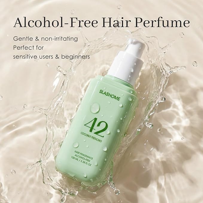 Hair Perfume for Women – Coconut Pistachio, Alcohol-Free Soft & Moisturizing Hair & Body Mist, Long-Lasting Clean Fragrance for Hair, Wigs & Fabric, Mother’s Day & Birthday Gift, 100ml / 3.38 fl oz
