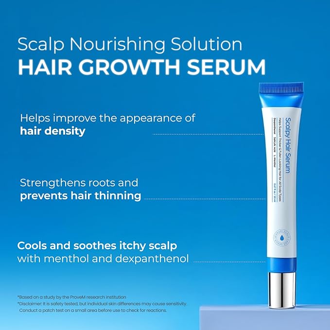 Seapuri Scalpy Hair Growth Serum for Thinning Hair | Korean Scalp Treatment with Salicylic Acid, Menthol, Dexpanthenol | Supports Hair Density & Thickening | Fuller Looking Hair & Scalp Health