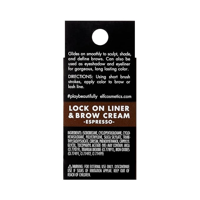 e.l.f. Lock On Liner and Brow Cream 81945 Espresso 0.6oz