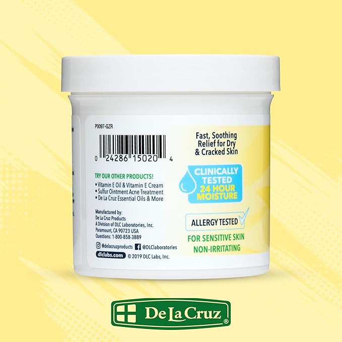 De La Cruz Arnica Salve Foot Care Cream for Dry Cracked Heels & Feet, Skin Care, Hand Salve, 24 Hour Moisture Balm, JUMBO 5.5 OZ