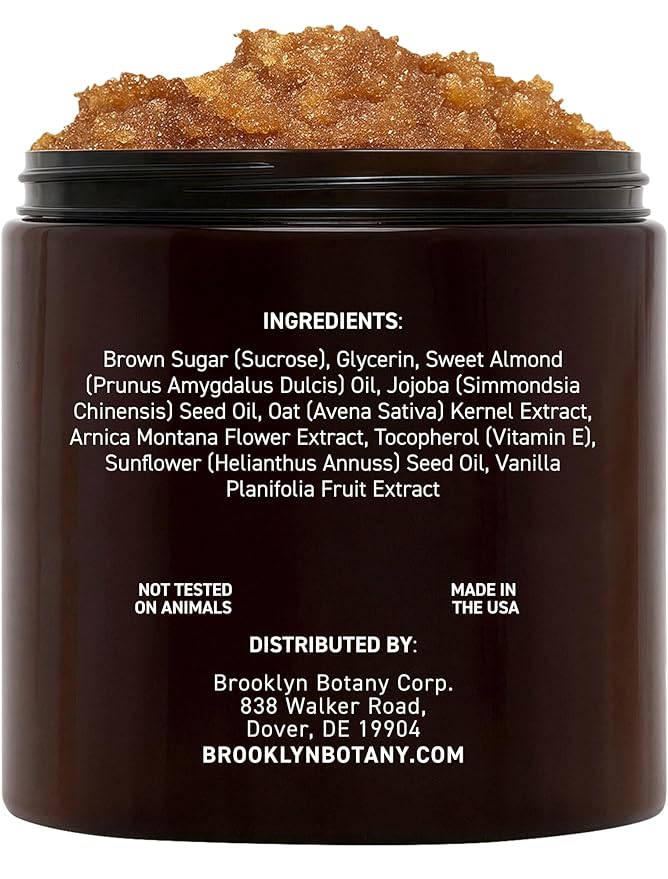 Brooklyn Botany Brown Sugar & Coconut Milk Body Scrub Set – Exfoliating and Moisturizing Face, Body, Hand & Foot Scrubs – 2 x 10 oz