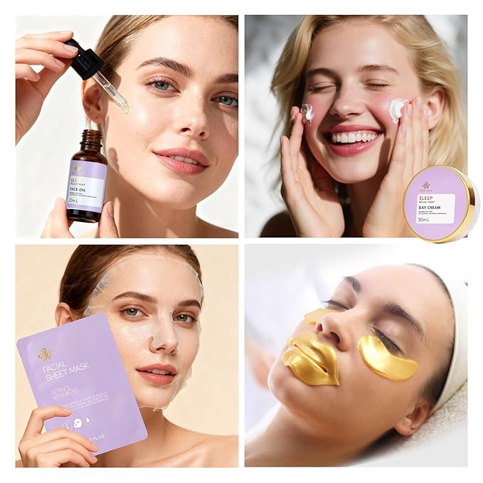 23 Pcs Mother's Day Gifts, Lavender Facial Skin Care Set, Bath and Body Gifts Basket for Women, Spa & Self-Care Kit, Sheet Mask, Present, Birthday, Christmas, Bridal Shower, Anniversary, Wife, Mom