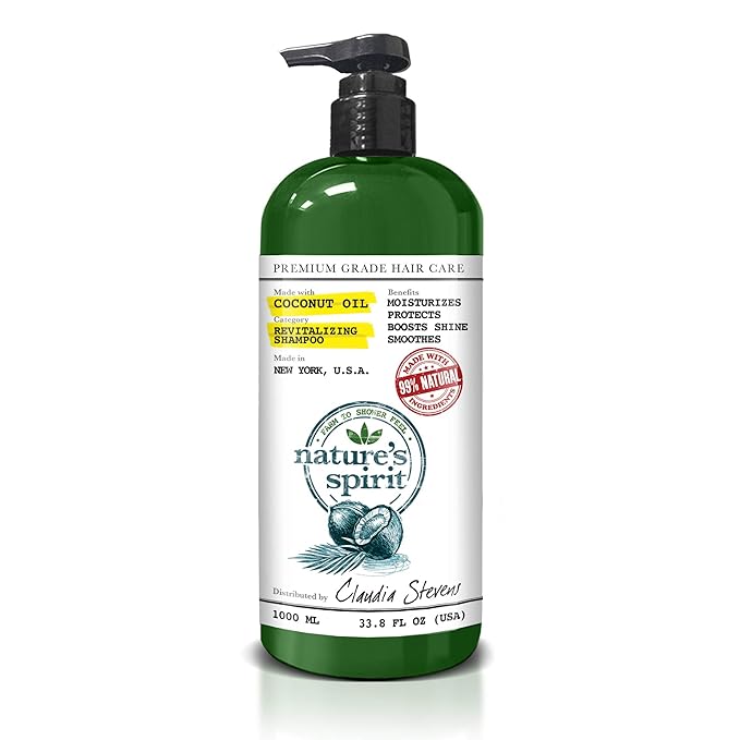 Nature's Spirit Coconut Shampoo 33 oz. - coconut milk shampoo, nourishing shampoo, coconut oil shampoo, coconut cream hair, milk shampoo, coconut water shampoo,