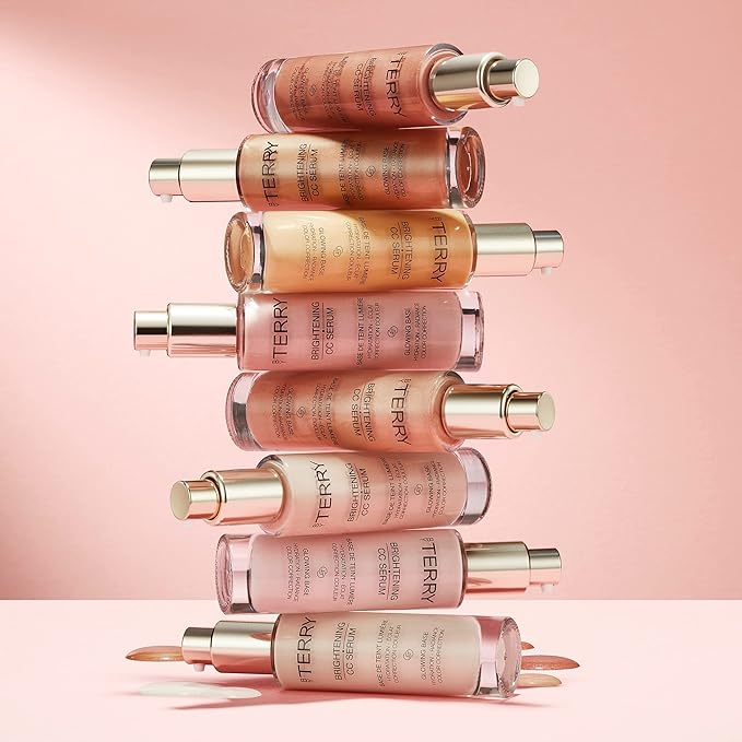 By Terry Brightening CC Serum, Hydrating, Brightening, Illuminating & Color Correcting Skin Primer For Your Face, Peach Glow, 1 fl oz