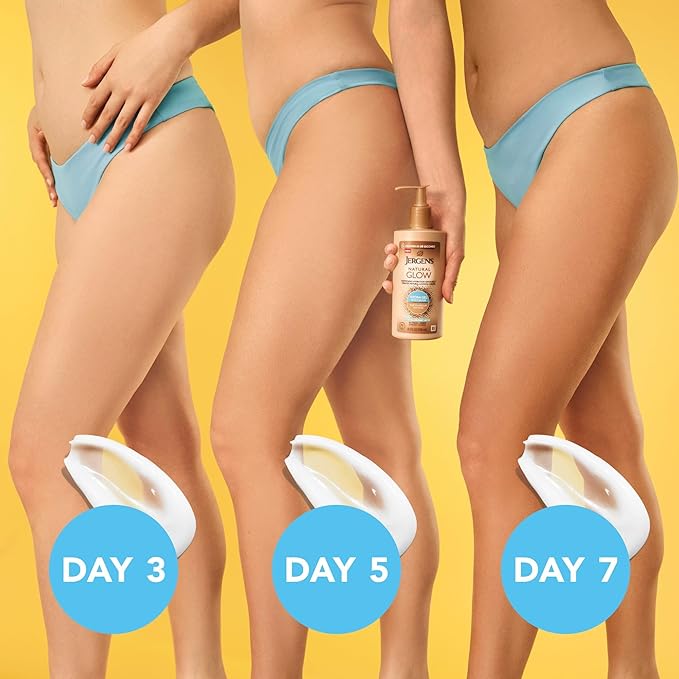 Jergens Natural Glow Hydra Gel Moisturizer, Gradual Tanning Lotion with Hyaluronic Acid, Hydrating Tanning Gel, Fragrance-Free Self Tanner, Fair to Medium Skin Tone, 8.3 Fl Oz