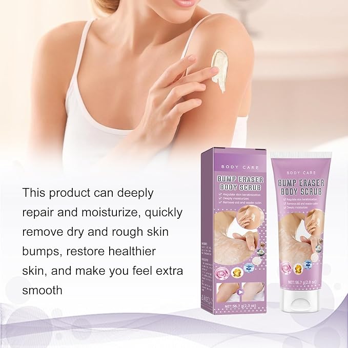 Bump Eraser Body Scrub Exfoliant for Keratosis Pilaris Body Acne Dead Skin Ingrown Hair Razor Bumps and Rough Patches Keratosis Pilaris Treatment Strawberry Legs Treatment for Women