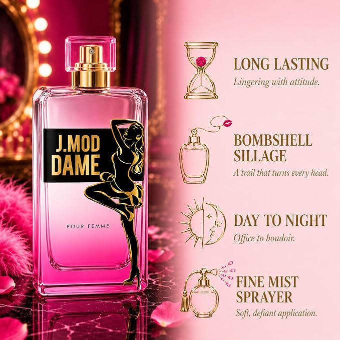 La Dame Pour Femme Eau de Parfum for Women - Floral Perfume with Orange, Grenadine and Rose - Long Lasting Unconventional French Fragrance Spray, 3.4 Fl Oz / 100 ml