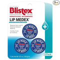 Blistex Lip Medex, 0.25 Ounce, Medicated Relief with Immediate Cooling, Soothes and Protects, Advanced Hydration, Restores Healthy Moisture Balance to Lips, 3 Count, 1 Pack