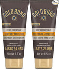 Gold Bond Men's Essentials Everyday Moisture Daily Body & Hand Cream, 6.5 oz., With Vitamin C (Pack of 2)
