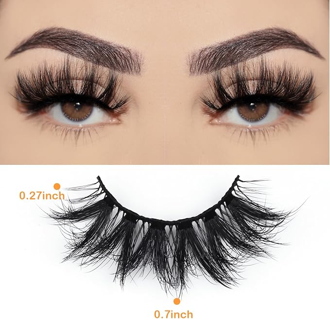 APCYUST Lashes Mink Bulk 30 Pair Wholesale Lashes 5D Fluffy Eyelashes Wholesale Faux Mink Eyelashes Natural Medium Length Fake Lash with Portable Pack (Round V 30 Pairs)