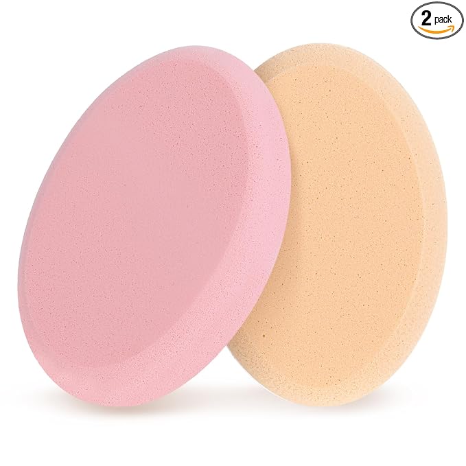 Giantree 2 Pcs Oval Puff, Make-up Egg Air Cushion Puff Beauty Egg Foundation Sponge Oval Makeup Sponges for Eye Foundation Blush Application Forehead Cheeks, Dry and Wet